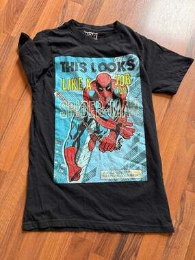 Marvel This Looks Like A Job For Spider-Man Graphic Black T-Shirt